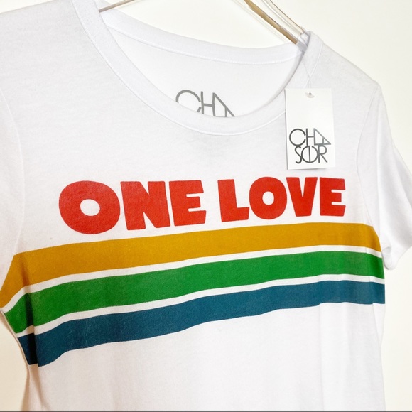 Chaser NWT One Love Rainbow Graphic Tee XS, M, L - Picture 2 of 3